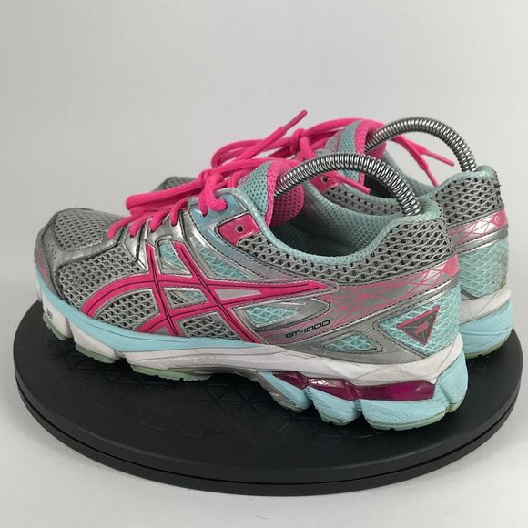 Asics GT-1000 3 Silver/Pink Athletic Running Shoes T4K8N Women’s Size 7.5 - Picture 7 of 12